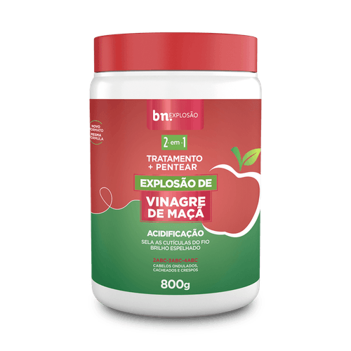 Creme de Pentear e Tratamento Vinagre de Maçã 800g | bn.Cachos Creme de Pentear e Tratamento Vinagre de Maçã 800g | bn.Cachos